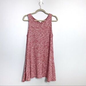 Umgee Burgundy Spacedye Knit Sleeveless Tank Top S